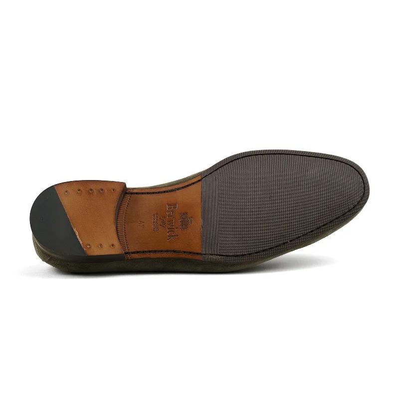 Belgian Tassel Loafer - Dark Brown Suede