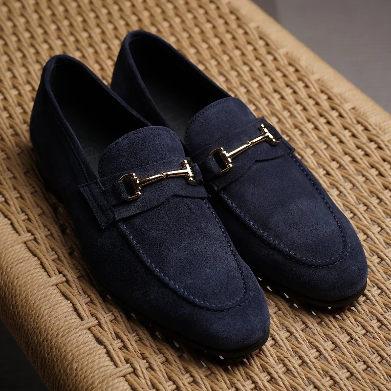 Blake Bit Loafer - Navy Suede