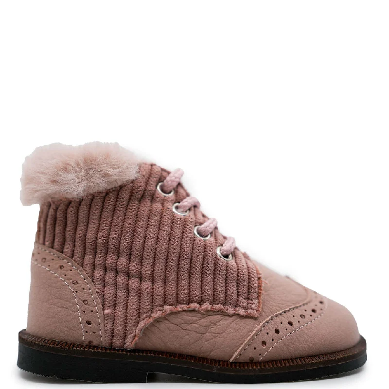 Andanines Rose Fur Baby Bootie