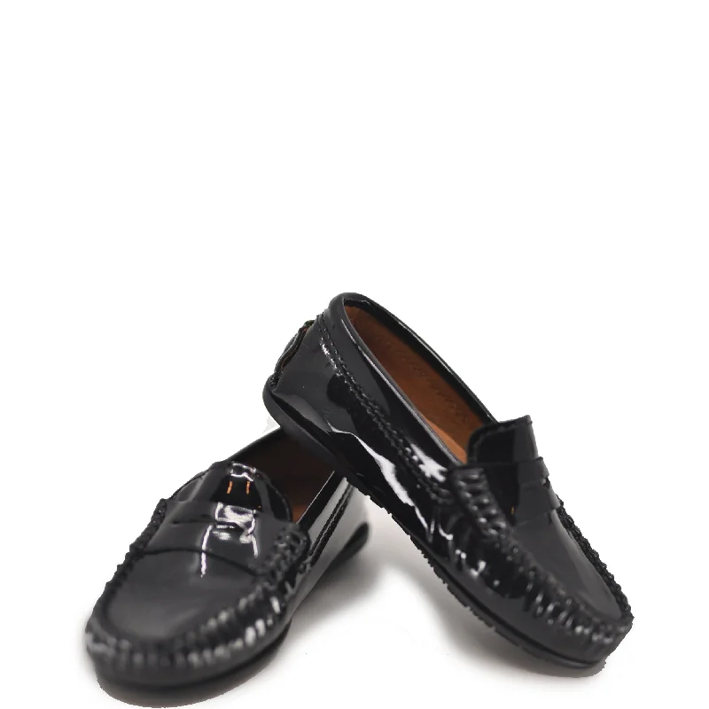 Atlanta Mocassin Black Patent Penny Loafer