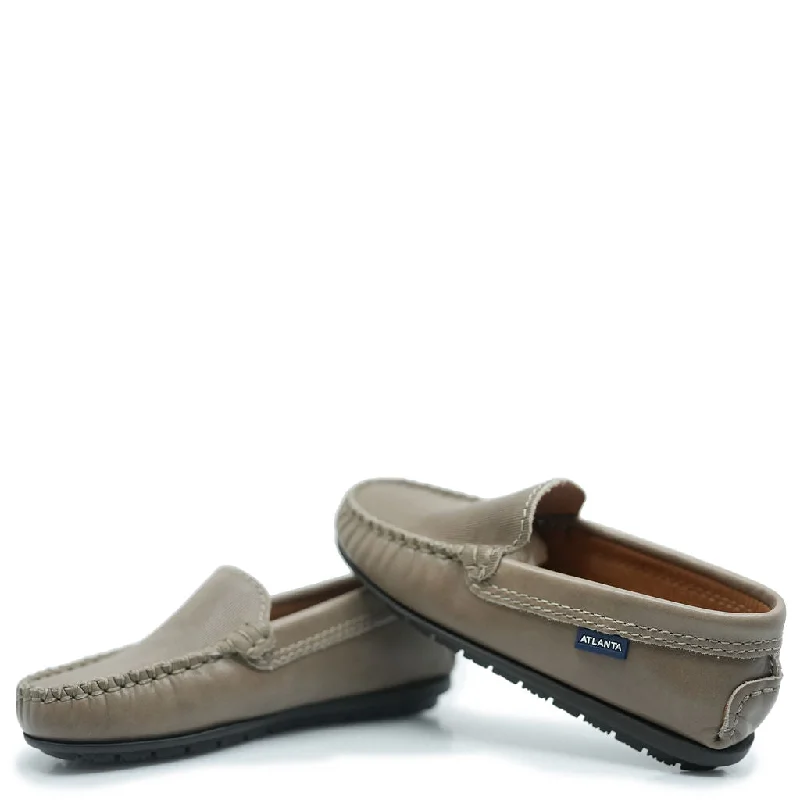 Atlanta Mocassin Taupe Stamped Loafer