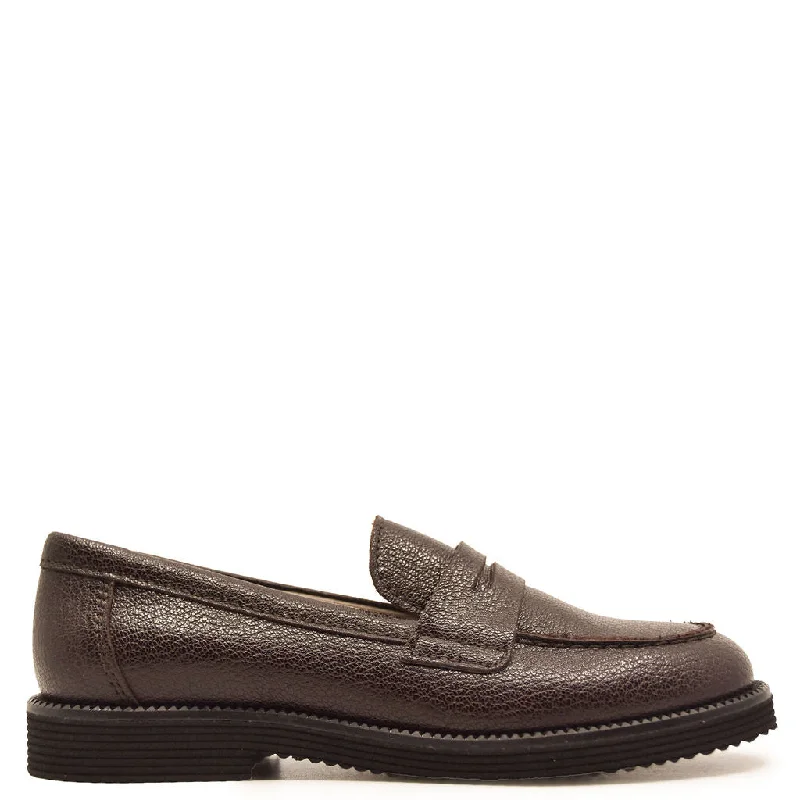 Beberlis Coffee Rugged Sole Loafer