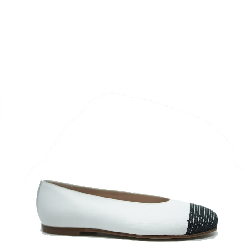 Beberlis White and Black Rope Flat