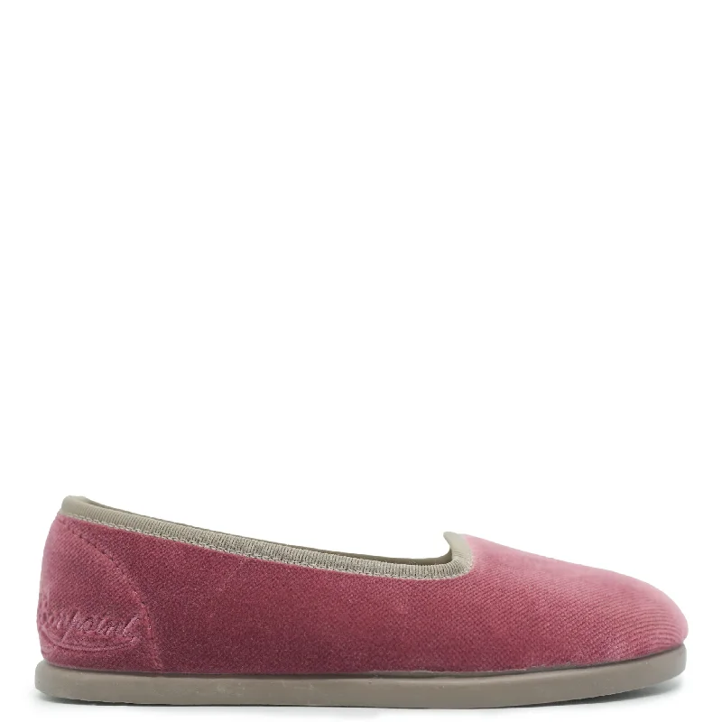 Bonpoint Mauve Velvet Slip On Shoe