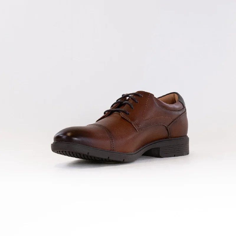 Clarks Eldredge Cap Toe Oxford (Men's) - Dark Tan Leather