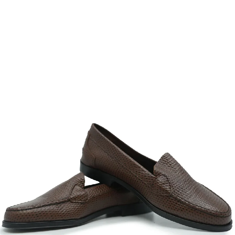 Confetti Brown Python Loafer