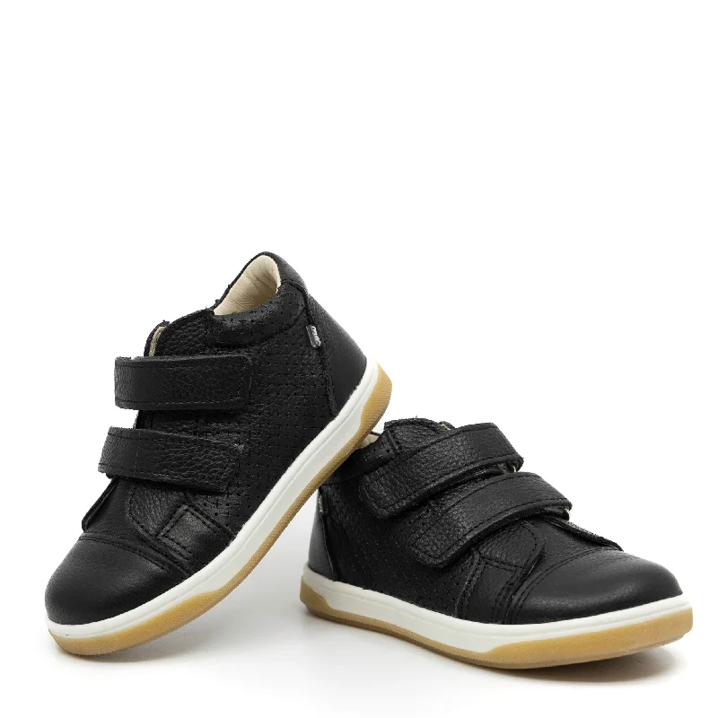 Emel Black Perforated Baby Sneaker