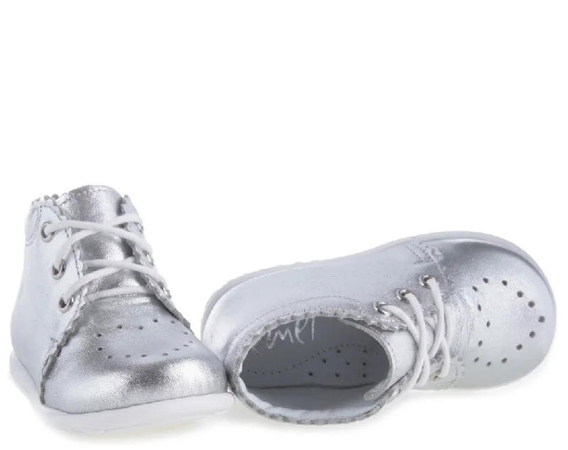 Emel Silver Heart Baby Bootie