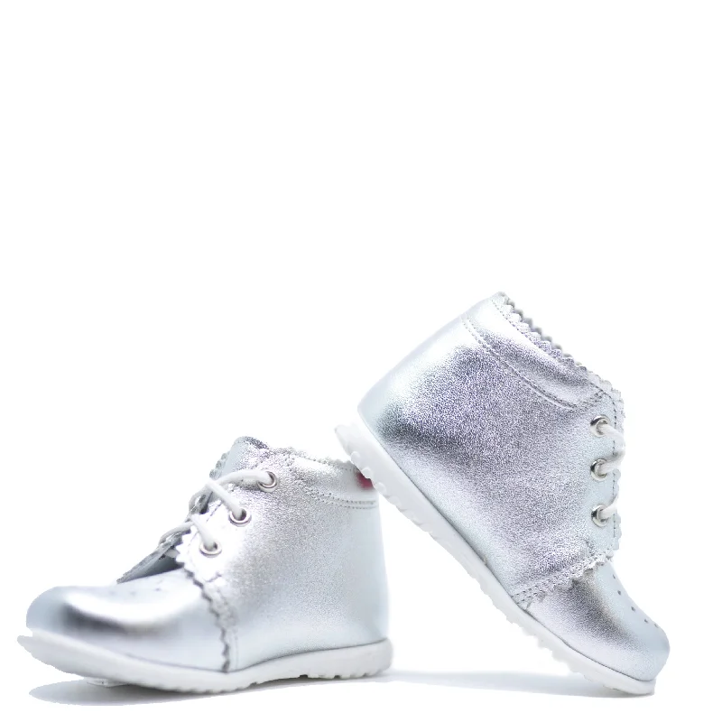 Emel Silver Heart Baby Bootie