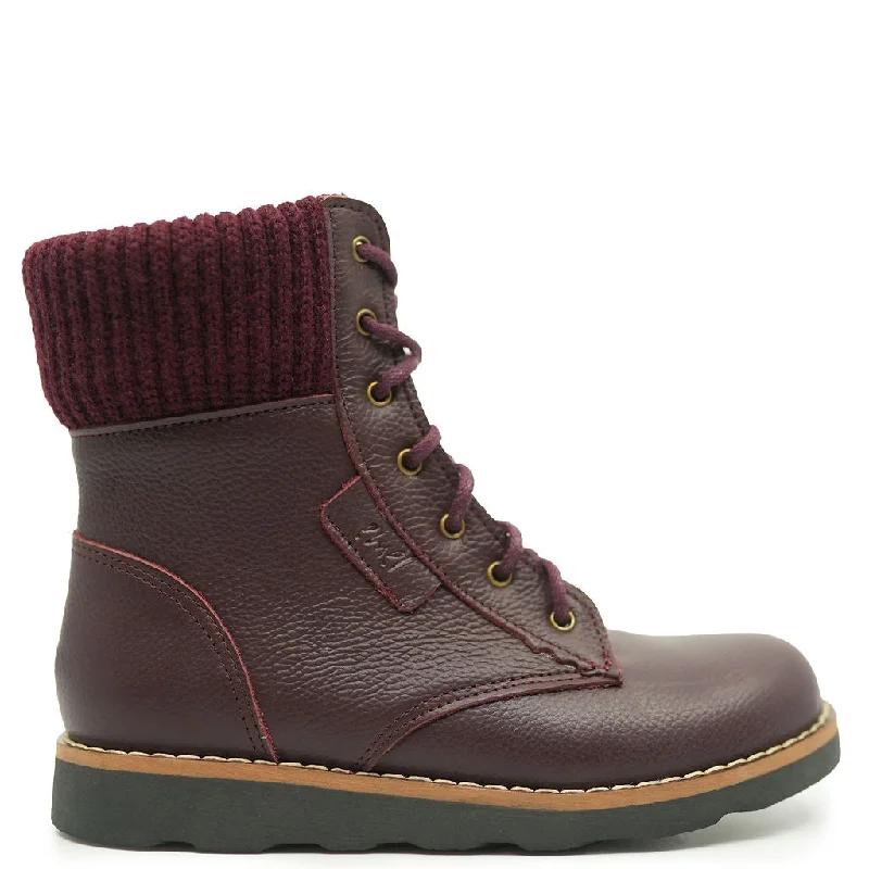 Emel Wine Sweater  Zipper Boot