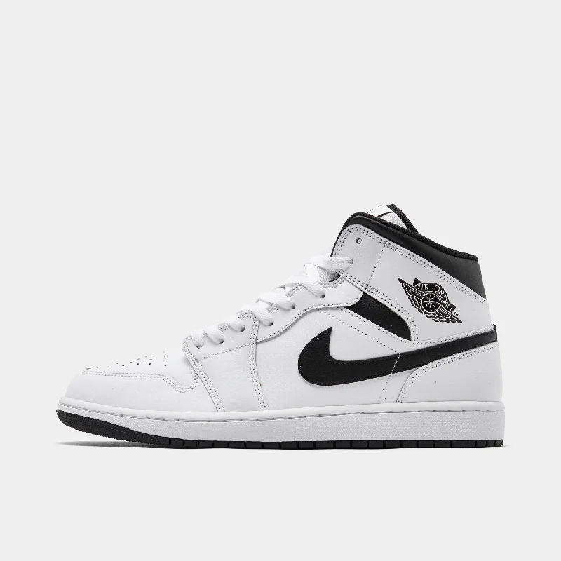 Jordan 1 Mid White / Black - White