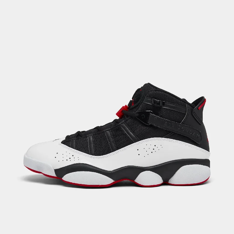 Jordan 6 Rings Black / University Red - White