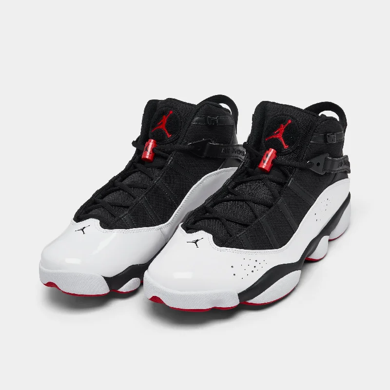 Jordan 6 Rings Black / University Red - White