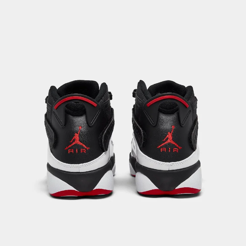 Jordan 6 Rings Black / University Red - White