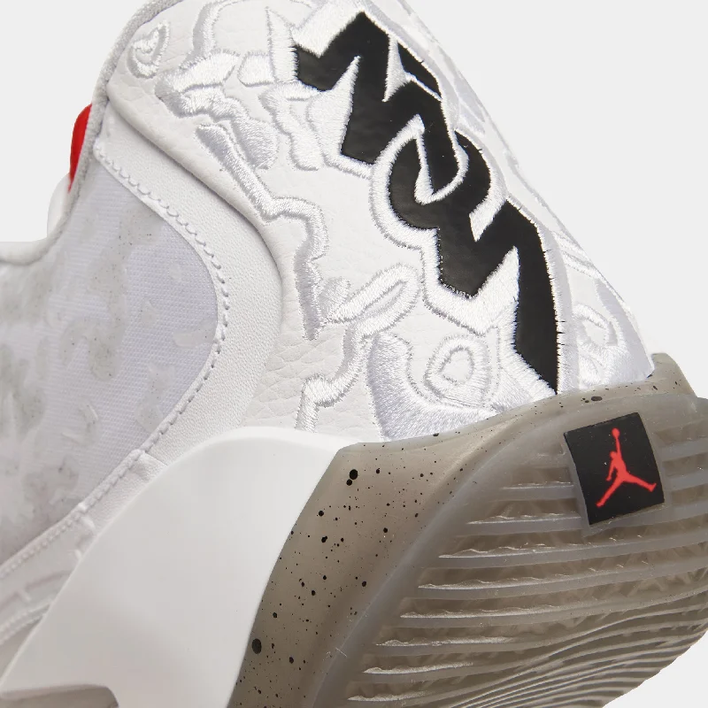 Jordan Zion 3 White / University Red - Cement Grey