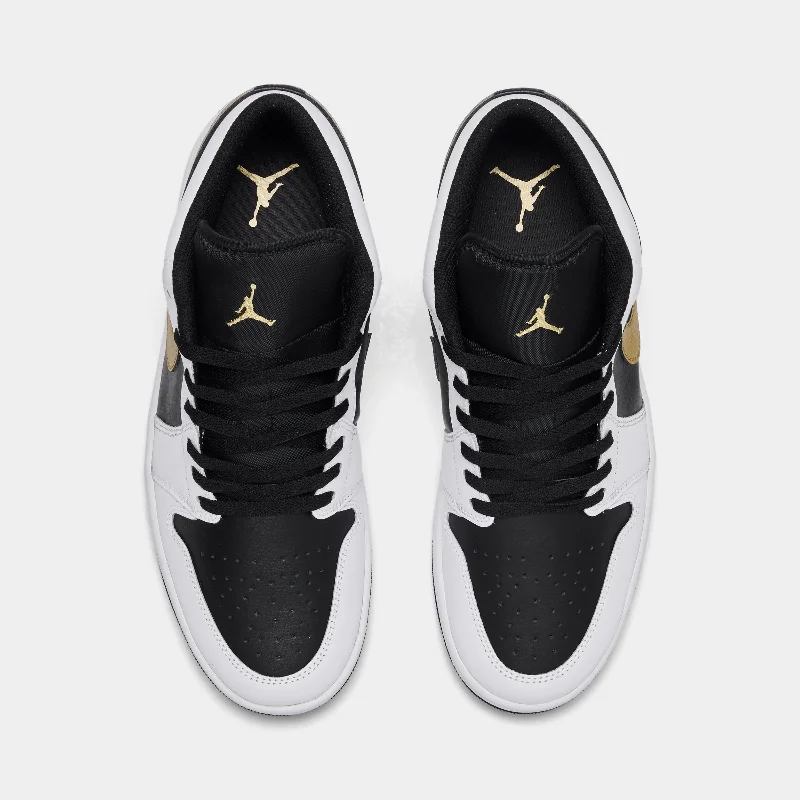 Jordan 1 Low White / Metallic Gold - Black