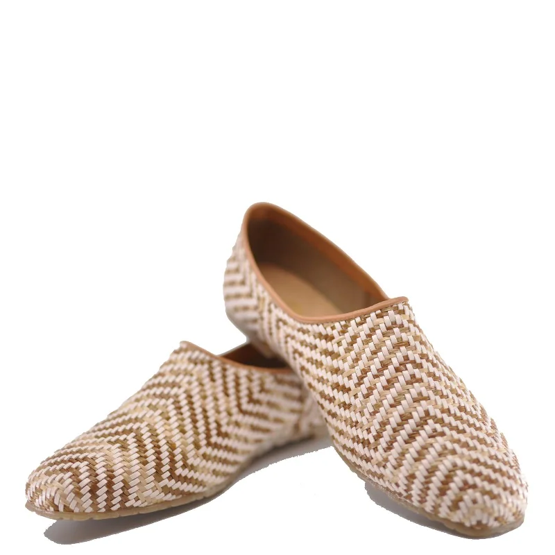 LMDI Coffee Wicker Slip On Shoe