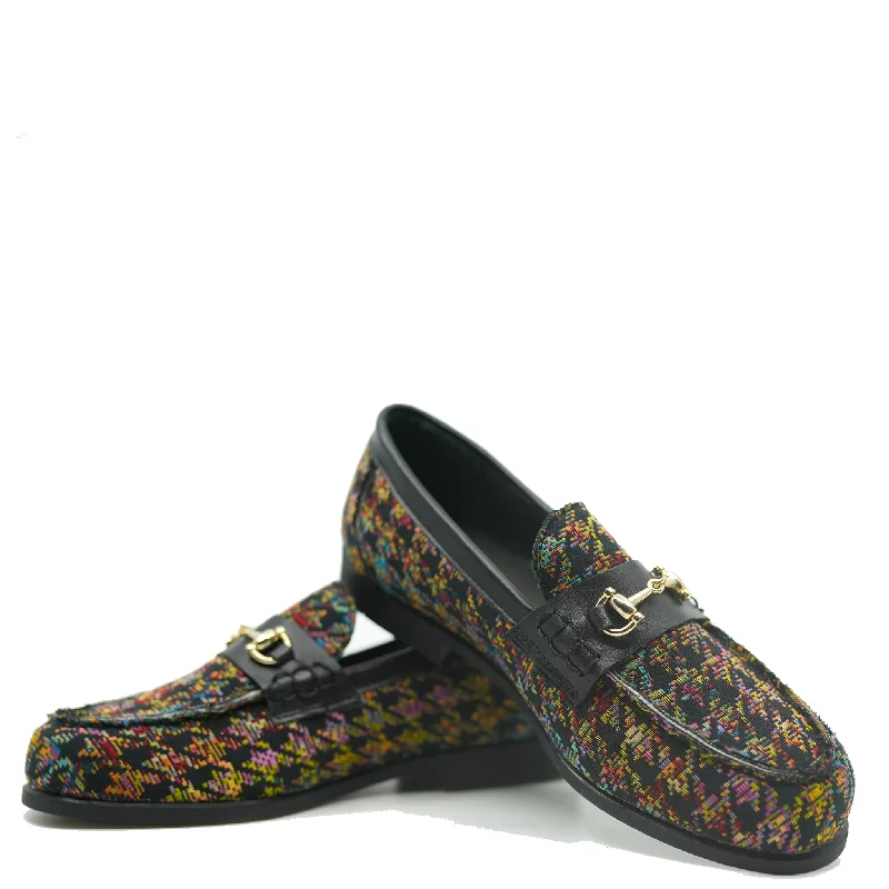 LMDI Multi Houndstooth Buckle Loafer