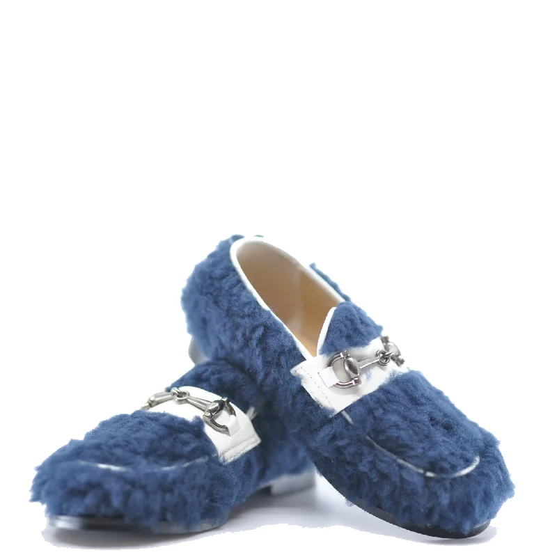 LMDI Navy Sherpa Buckle Loafer