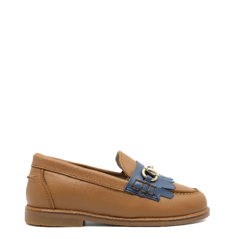 LMDI Tan and Navy Buckle Loafer