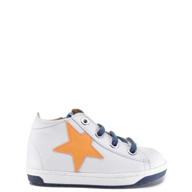 MAA White and Orange Star Sneaker