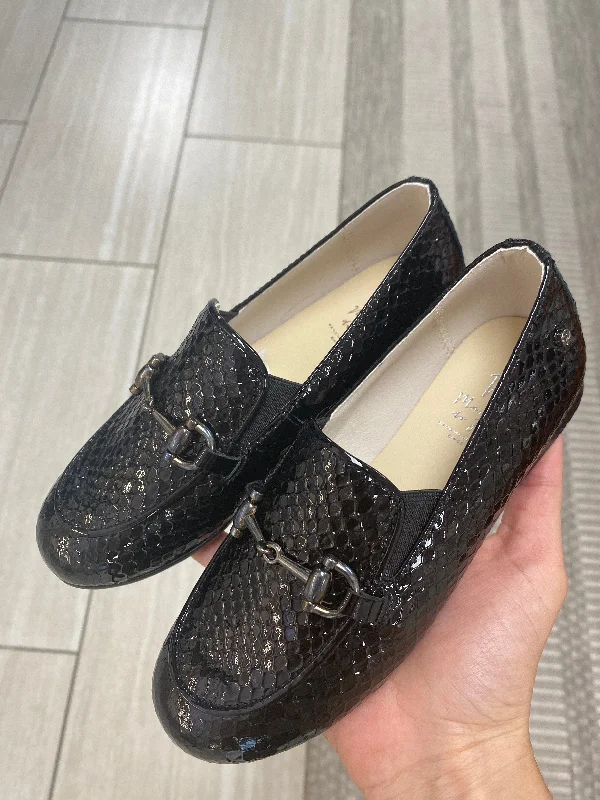 Manuela Black Snake Buckle Loafer