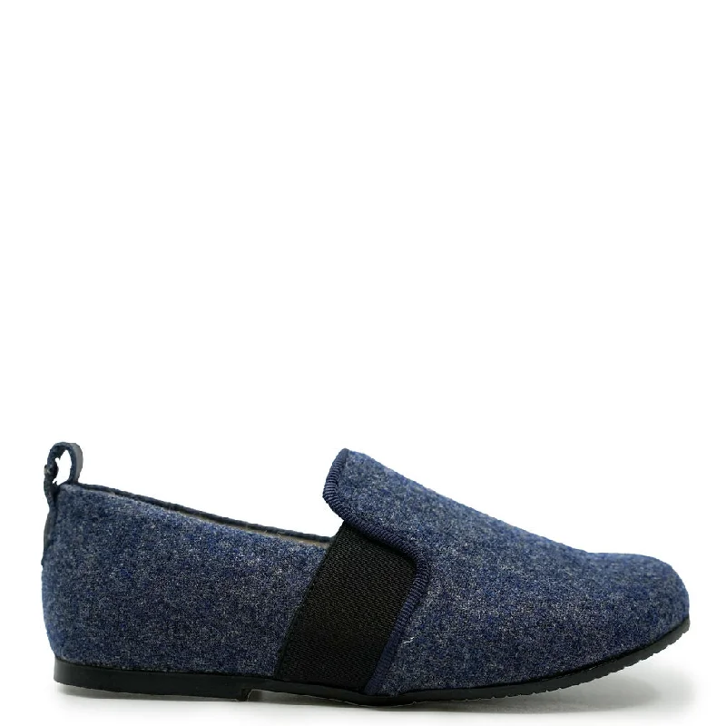 Manuela Marine Flannel Smoking Loafer