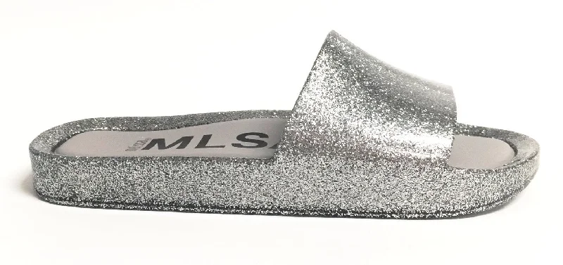 Melissa Silver Glass Glitter Beach Slide