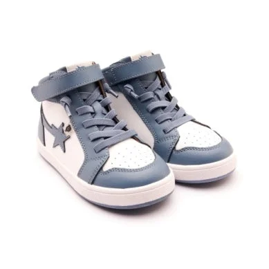 Old Soles White and Indigo Mid Top Sneaker