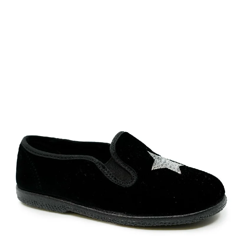 Pepe Black and Silver Star Loafer