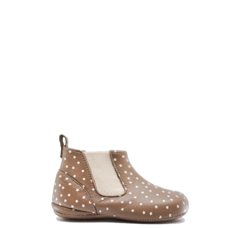 Pepe Brown Star Elastic Baby Bootie