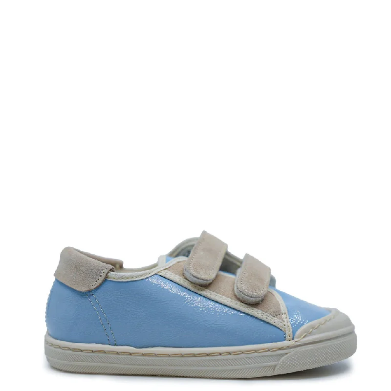 Pepe Sky Blue Patent Velcro Sneaker