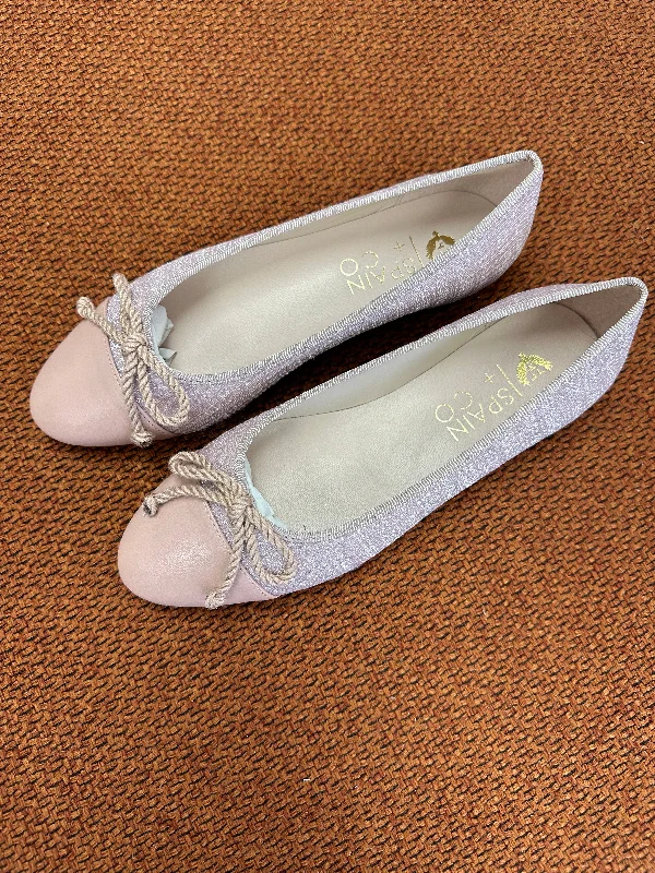 Spain+Co Pink Tweed Captoe Ballet Flat