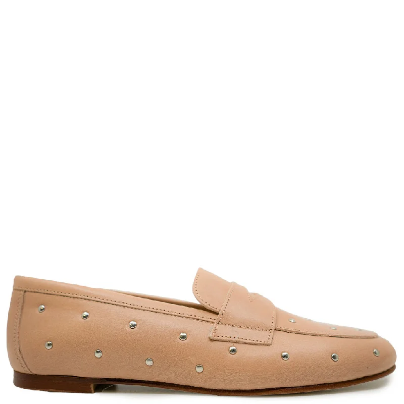 Spain+Co Toffee Studded Penny Shoe