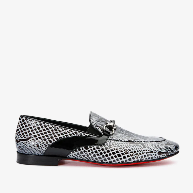 The Milano Black/White Shoe Bit Loafer Men  shoe