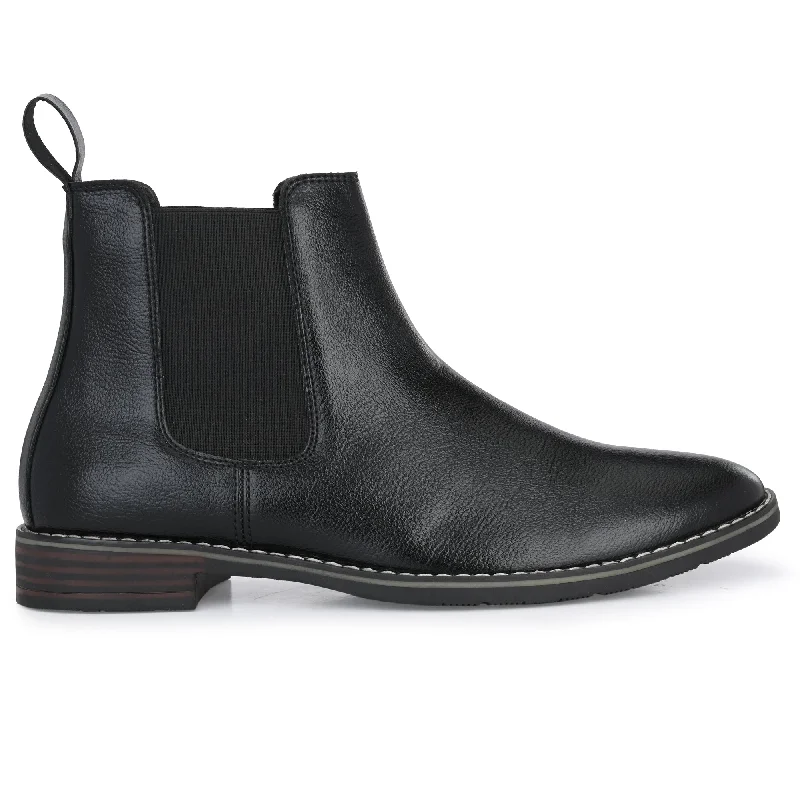 Attitudist Unisex Black Chelsea Boot