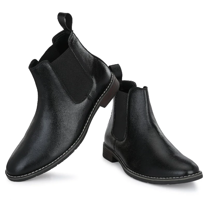 Attitudist Unisex Black Chelsea Boot