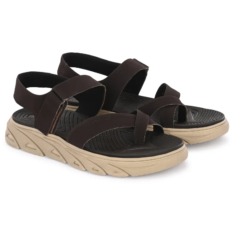 Attitudist Unisex Handcrafted Brown Sports Sandal