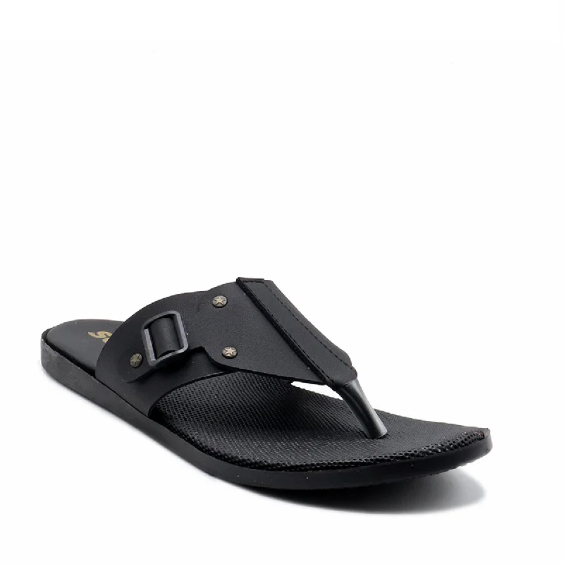 Black Casual Chappal M00100005