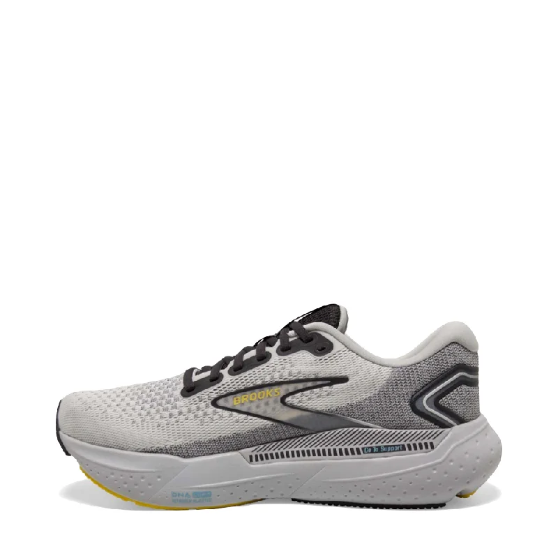 Brooks Men's Glycerin GTS 21 Sneaker in Coconut/Forged Iron/Yellow