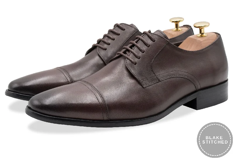 Caleta Blake Stitch Walnut Derby