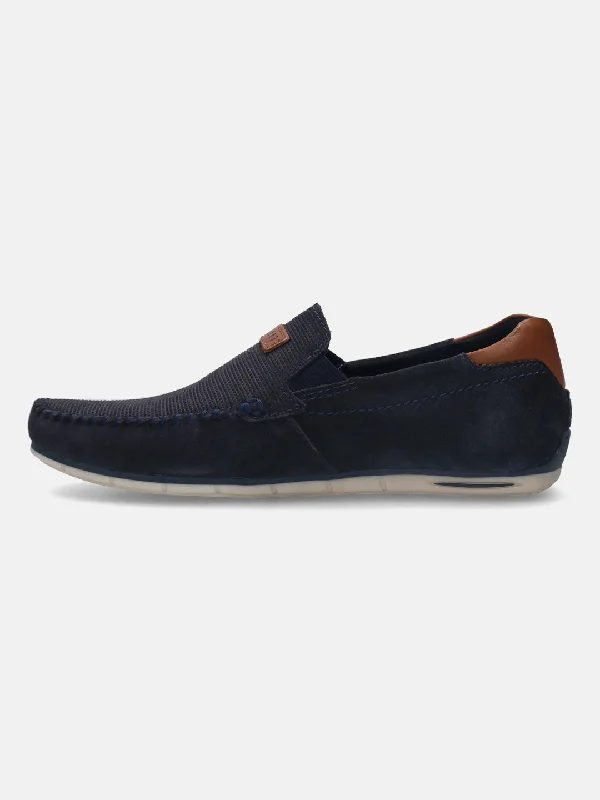 bugatti Dark Blue Loafers