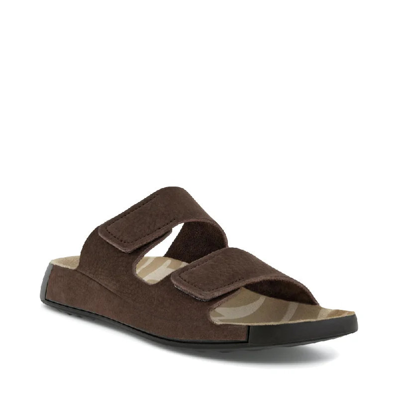 Ecco Men's Cozmo Slide Sandal in Mocha Brown