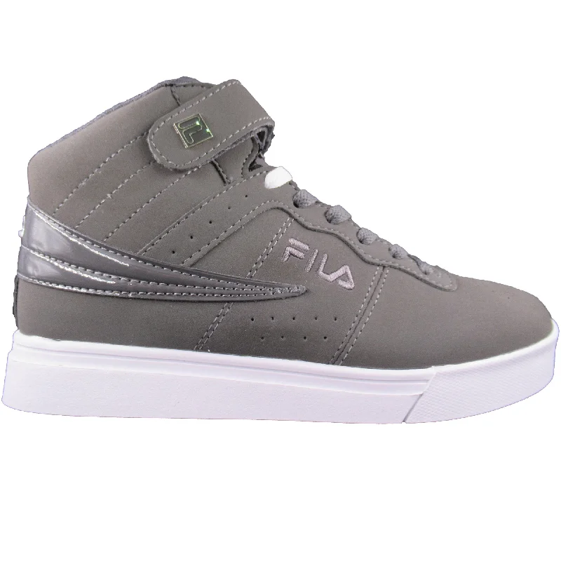 Fila Men's Vulc 13 Mid Plus Pewter Silver White Casual Shoes