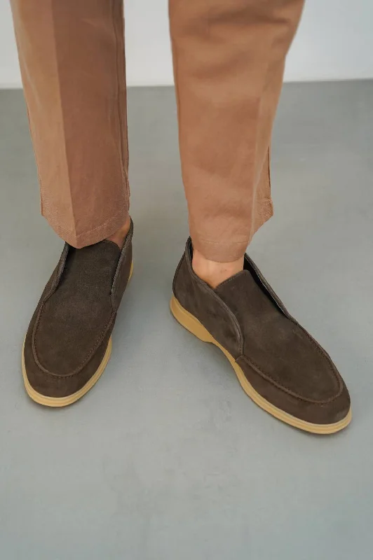 HIGH-TOP LEATHER LOAFERS