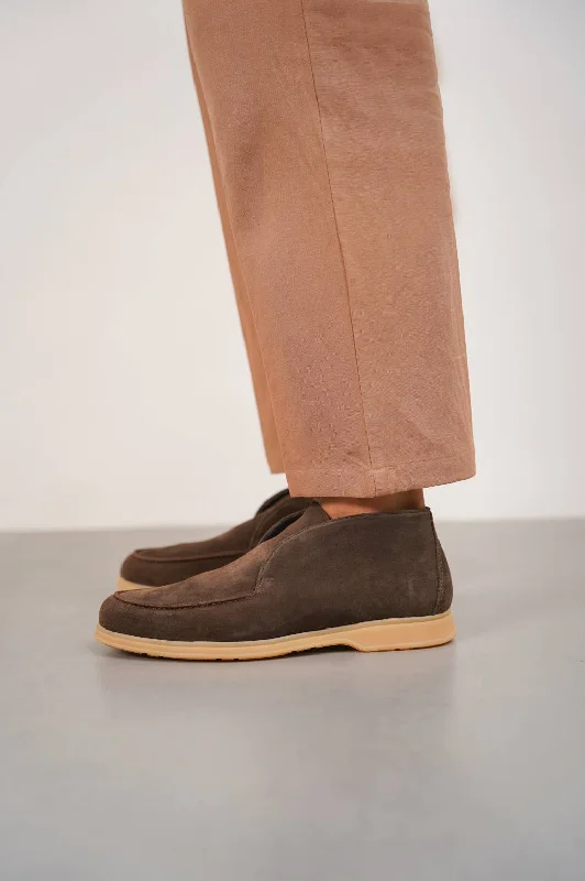 HIGH-TOP LEATHER LOAFERS