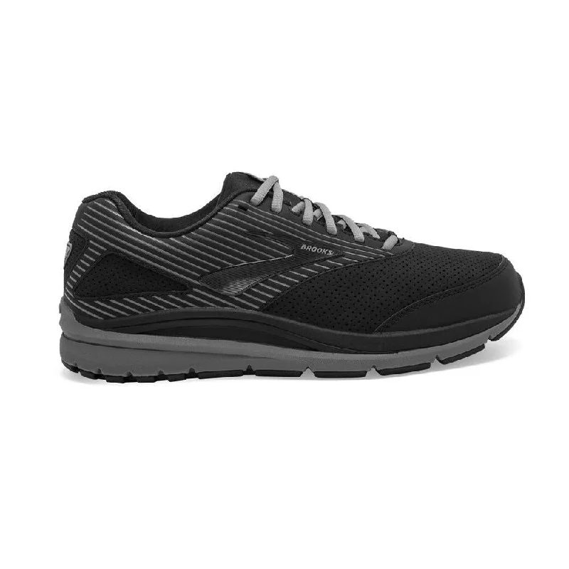 Men's Brooks Addiction Walker Suede, Black/Primer/Black, 9 4E Extra Wide