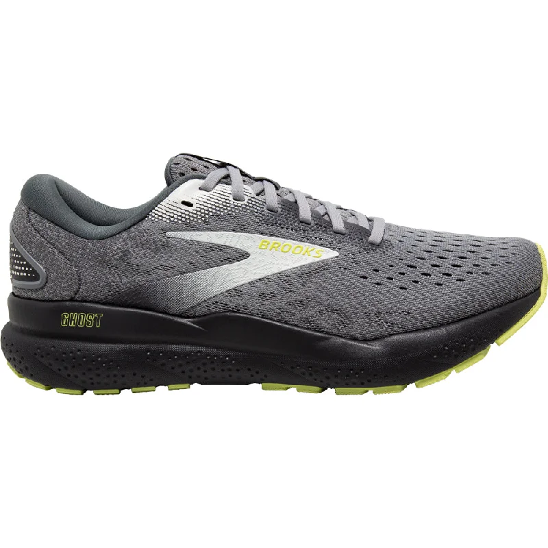 Men's Brooks Ghost 16, Primer/Grey/Lime, 8 4E Extra Wide