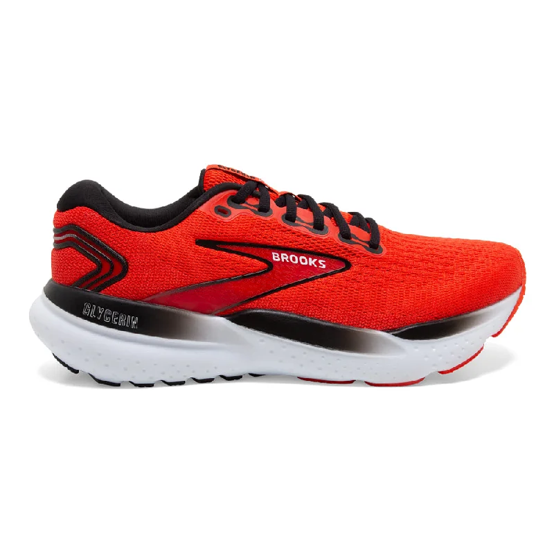 Men's Brooks Glycerin 21, Grenadine/Salsa/Black, 11.5 D Medium