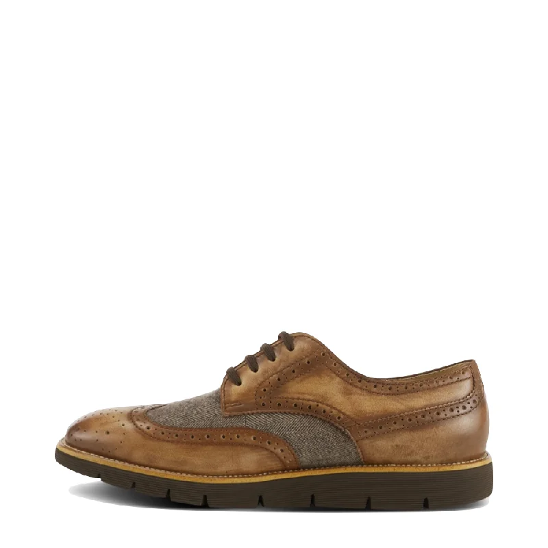 Spring Step Men's Beaufort Wingtip Oxford in Camel